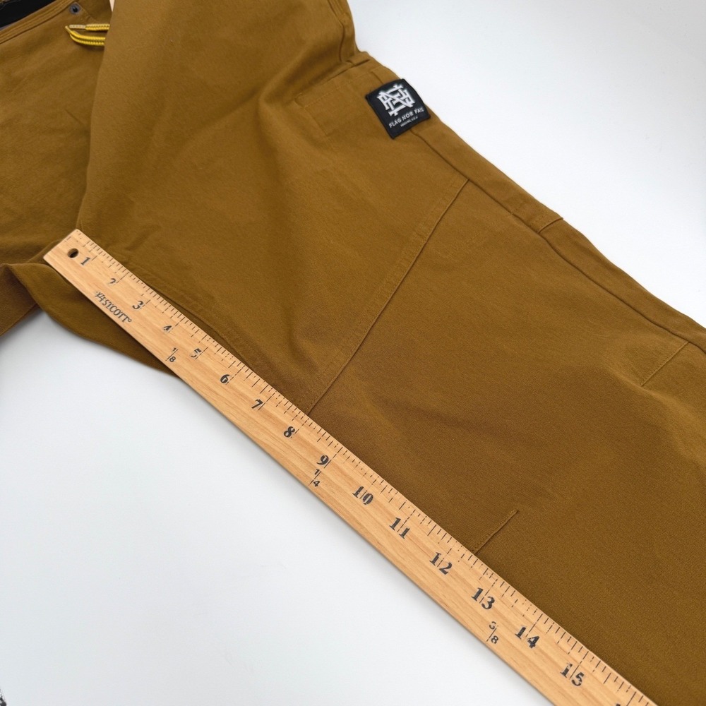 Flag Nor Fail Goat Jogger Pants Mens L Brown Canvas Cargo Utility Streetwear NEW - Picture 14 of 16